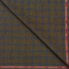 Tweed Blazer Faric OCM Wool Blended Broad Check Colour Dark Brown