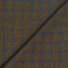 Tweed Blazer Faric OCM Wool Blended Broad Check Colour Dark Brown