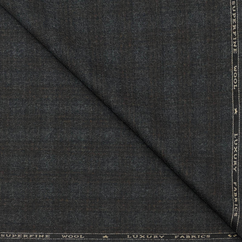 Tweed Blazer Faric OCM Wool Blended Broad Check Colour Brown N Light Grey