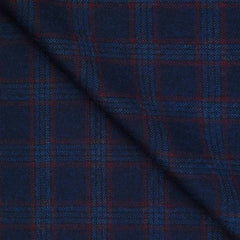 Tweed Blazer Fabric OCM Wool Blended Broad Check Colour Delight Blue