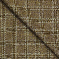 Tweed Blazer Faric OCM Wool Blended Broad Check Colour Tortilla Brown
