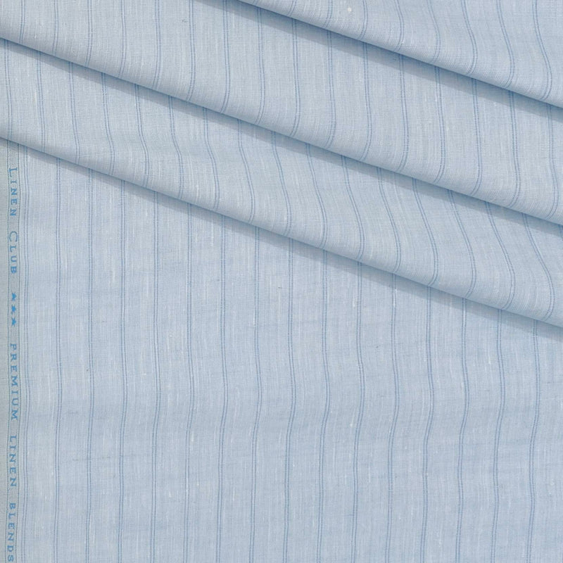 Shirt Fabric Linen Club Linen Blended Broad Lining Colour Light Blue