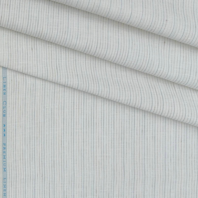 Shirt Fabric Linen Club Linen Blended Lining Colour Light Blue N Brown