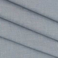 Shirt Fabric Linen Club Linen Blended Pin Check Colour Grey