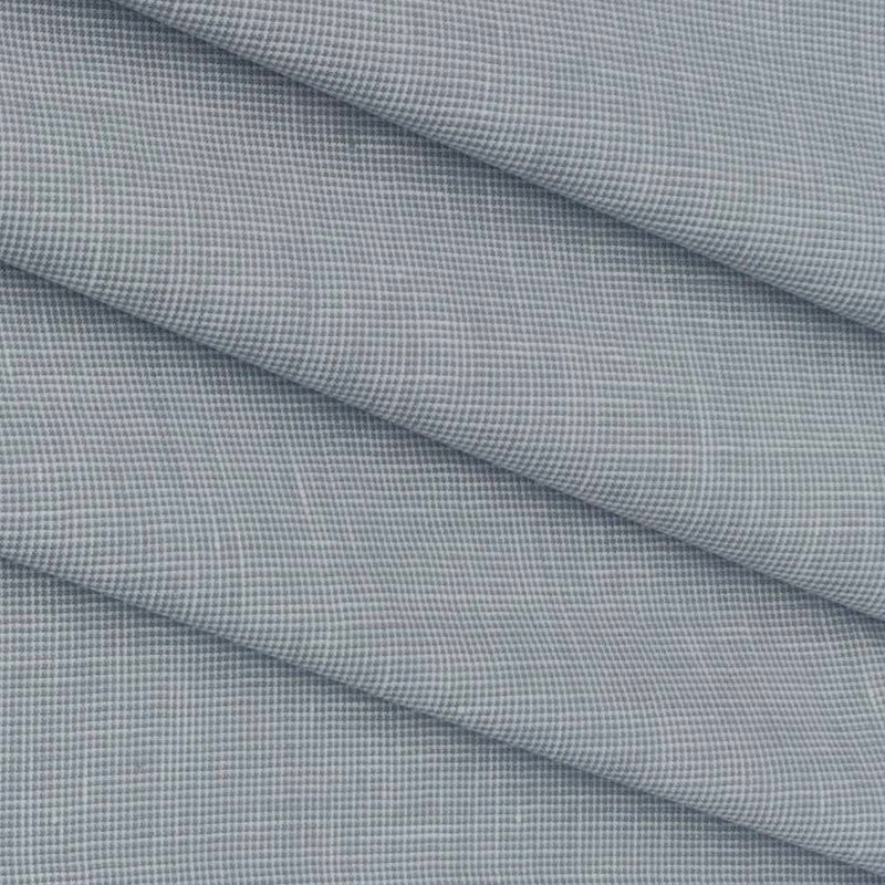 Shirt Fabric Linen Club Linen Blended Pin Check Colour Grey