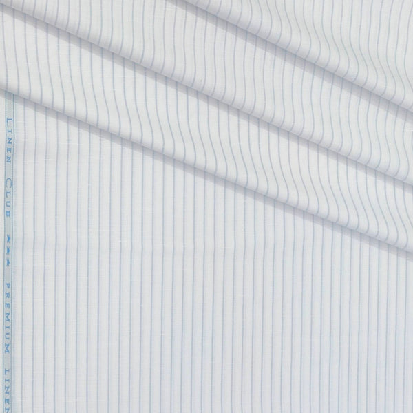 Shirt Fabric Linen Club Linen Blended Lining Colour Light Blue N White