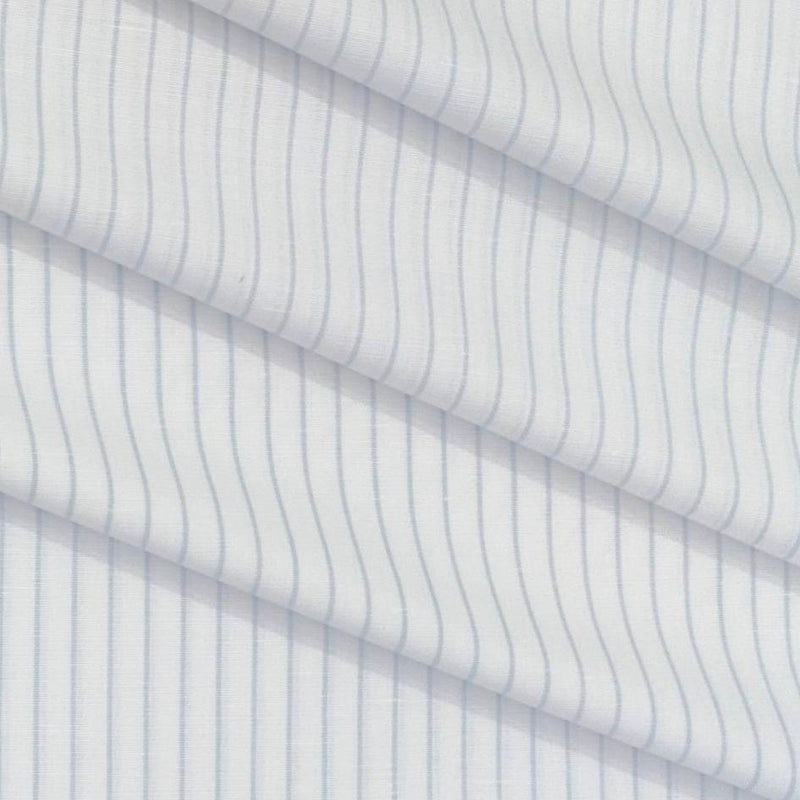 Shirt Fabric Linen Club Linen Blended Lining Colour Light Blue N White