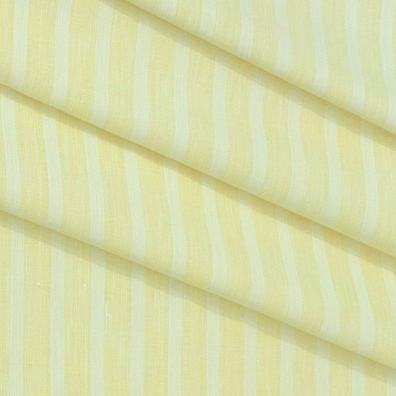 Shirt Fabric Linen Club Linen Blended Patta Lining Colour Pale Yellow
