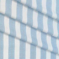 Shirt Fabric Linen Club Linen Blended Patta Lining Colour River Blue N White