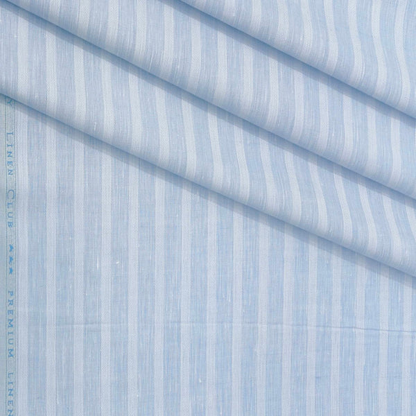 Shirt Fabric Linen Club Linen Blended Patta Lining Colour Blue N Silver