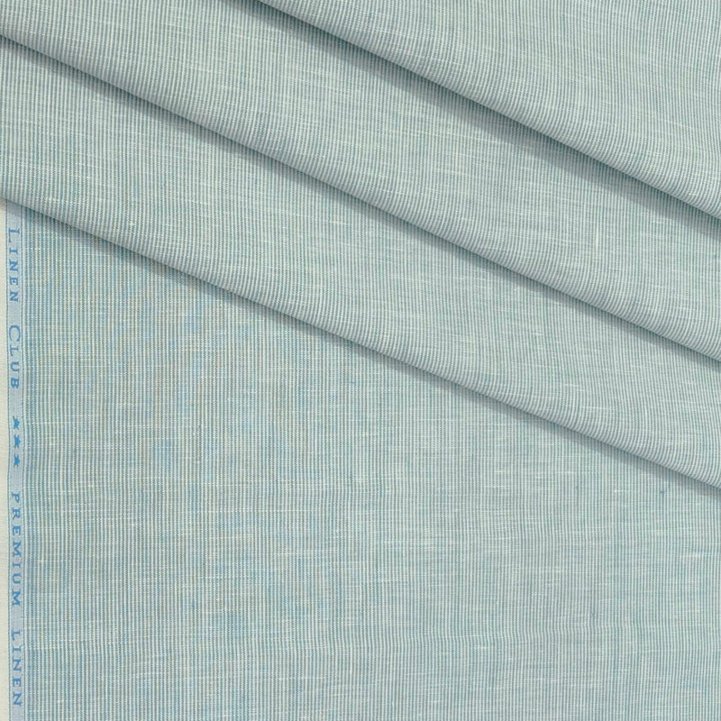 Shirt Fabric Linen Club Linen Blended Pin Lining Colour Mint Green