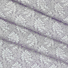 Shirt Fabric ManTire 60s Giza Cotton Printed Colour Thistle Lavender