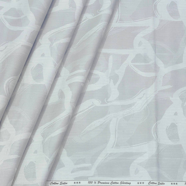 Shirt Fabric ManTire 60s Giza Cotton Printed Colour Silver Grey