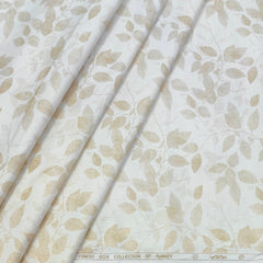 Shirt Fabric ManTire 60s Giza Cotton Printed Colour Ivory Beige
