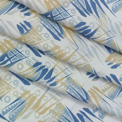 Shirt Fabric Arvind Giza Cotton Digital Print Colour Blue N White