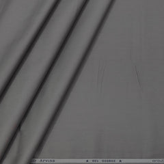 Shirt Fabric Arvind 60s Giza Cotton Plain Colour Zinc Grey
