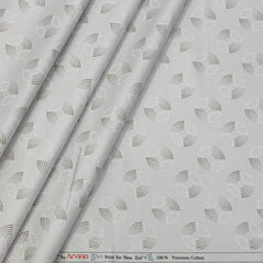 Shirt Fabric Arvind Giza Cotton Printed Colour Platinum Silver
