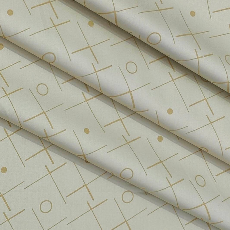 Shirt Fabric Arvind Giza Cotton Printed Colour Brownish Cream