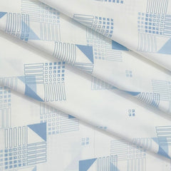 Shirt Fabric Arvind Giza Cotton Printed Colour Blue N White