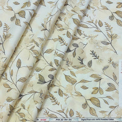 Shirt Fabric Arvind Giza Cotton Digital Print Colour Light Beige