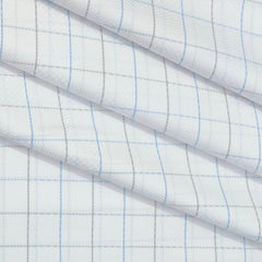 Shirt Fabric Arvind Giza Cotton Check Colour Grey N White