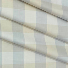 Shirt Fabric Arvind Giza Cotton Broad Check Colour Light Brown N Beige