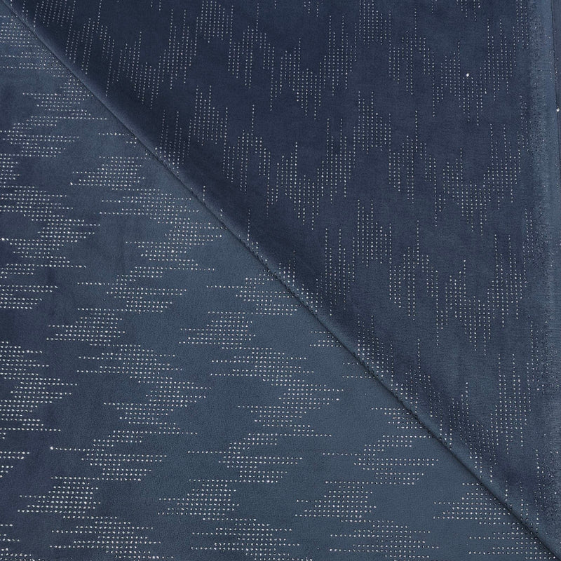 Achkan Fabric ManTire Velvet Fabric With Embroidery Work Colour Air Force Blue