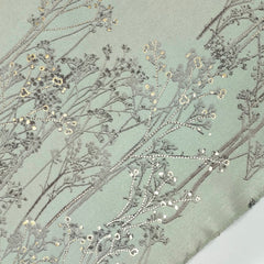 Achkan Fabric ManTire Velvet Fabric With Embroidery work Colour Gin Green