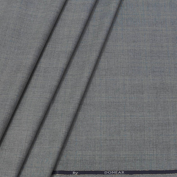 Trouser Fabric Donear Poly Viscose Broad Check Colour Light Grey