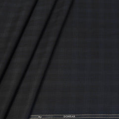 Trouser Fabric Donear Poly Viscose Broad Check Colour Onyx Grey