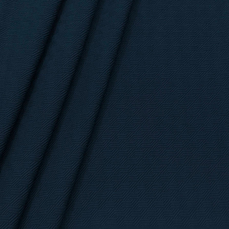 Blazer Fabric ManTire Italian Jacquard Colour Dark Spruce Blue