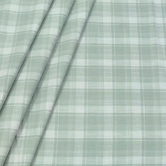 Shirt Fabric ManTire 100% Cotton Broad Check Colour Mint Green