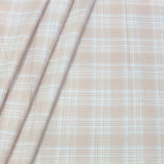Shirt Fabric ManTire 100% Cotton Broad Check Colour Blossom Pink