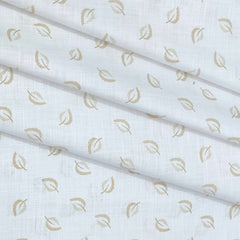 Shirt Fabric ManTire 100% Cotton Printed Linen Look Colour Dull Brown N White