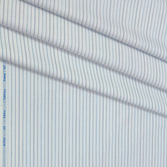 Shirt Fabric ManTire Cotton Blended Linen Look Lining Colour Blue N White