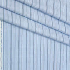 Shirt Fabric ManTire Cotton Blended Linen Look Broad Lining Colour Light Blue