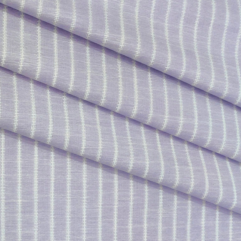 Shirt Fabric ManTire Cotton Blended Linen Look  Lining Colour Light Lavender
