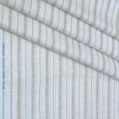 Shirt Fabric ManTire Cotton Blended Linen Look Lining Colour Brown N White