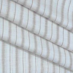 Shirt Fabric ManTire Cotton Blended Linen Look Lining Colour Brown N White