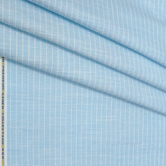 Shirt Fabric ManTire Cotton Blended Linen Look Lining Colour Baby Blue