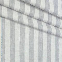 Shirt & Kurta Fabric Linen Club Pure Linen Broad Lining Colour Light Grey N White