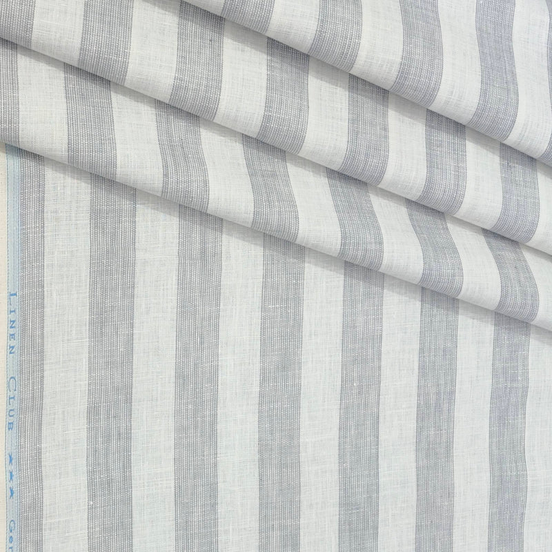 Shirt & Kurta Fabric Linen Club Pure Linen Broad Lining Colour Light Grey N White