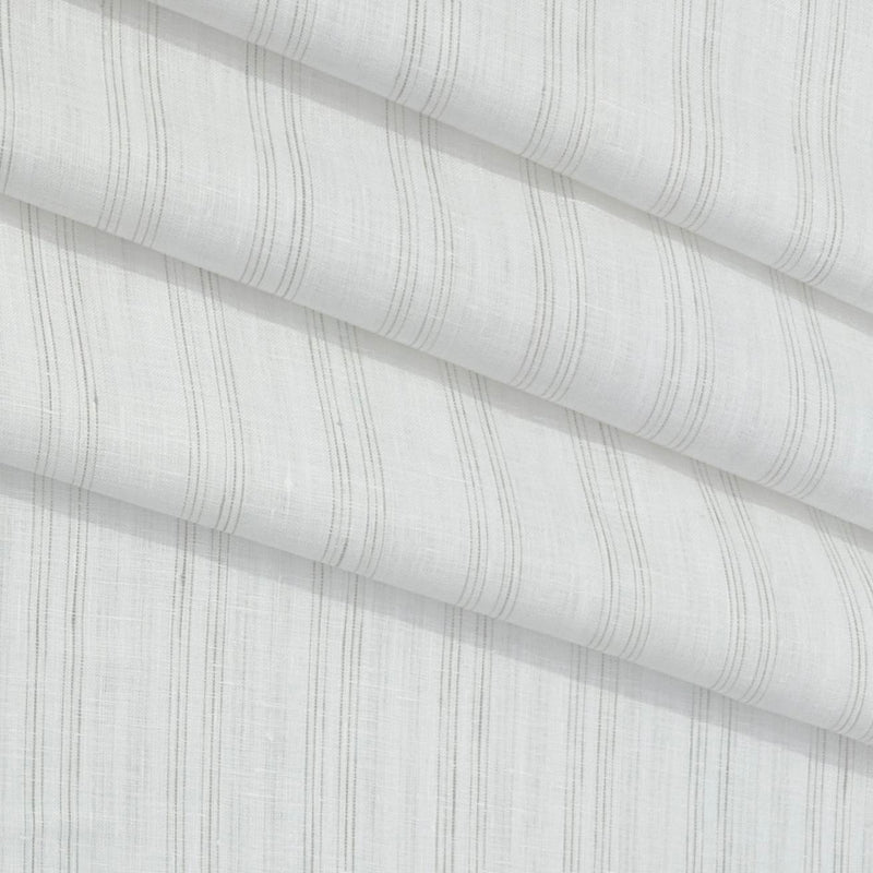 Shirt & Kurta Fabric Linen Club Pure Linen Broad Lining Colour Brown N White