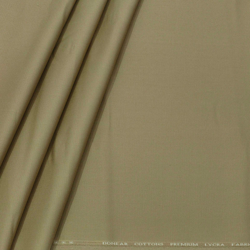 Trouser Fabric Donear Pure Cotton Textured Colour Beeswax Brown