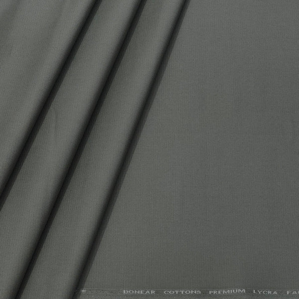 Trouser Fabric Donear Pure Cotton Textured Colour Greenish Grey