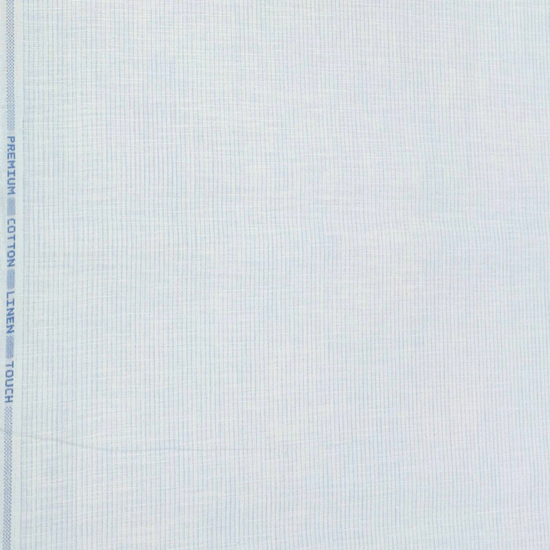 Pant Shirt Combo Pack Siyaram Space Blue Pant, Pin Lining Poly Cotton Blue N White Shirt Fabric