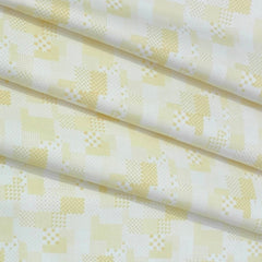 Shirt Fabric Siyaram Giza Cotton Designer printed Colour White