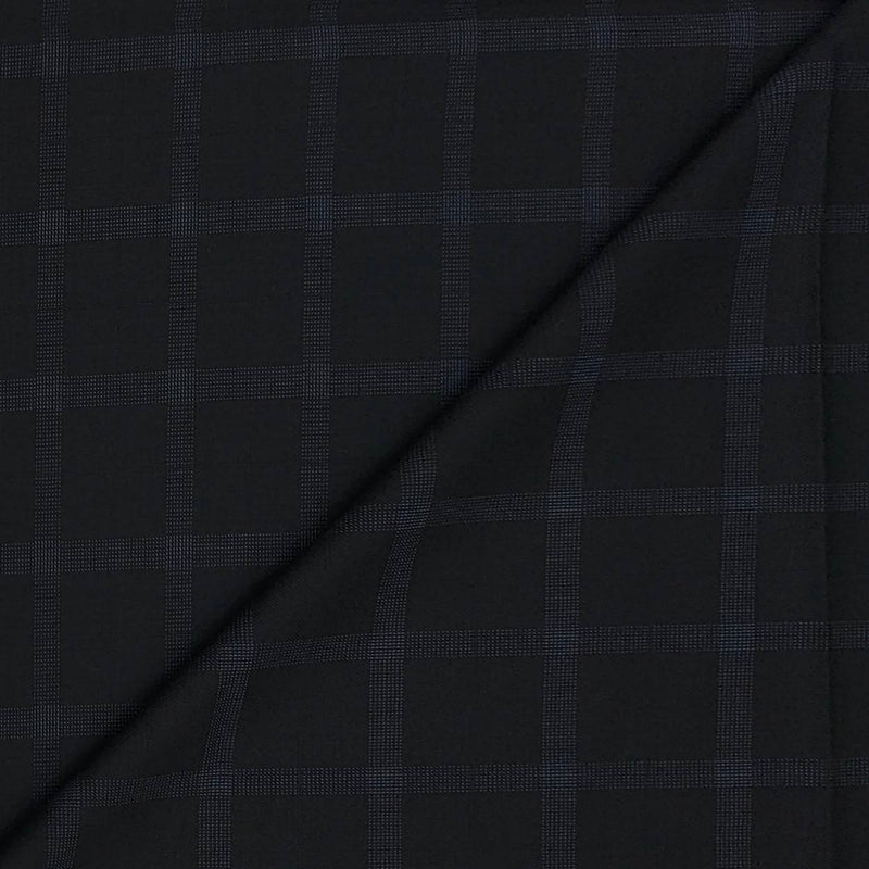 Trouser Fabric Canetti Italy Luxury TR Broad Check Colour Black