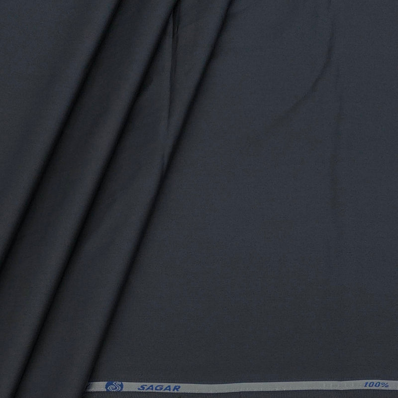 Shirt Fabric ManTire Pure Cotton Plain Colour Lava Grey