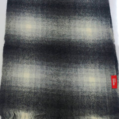 Raymond Pure Wool Muffler Colour Dull Black N Off White